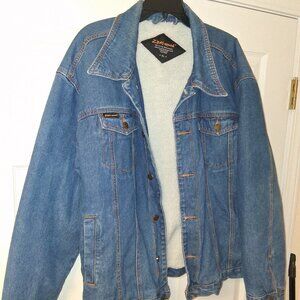 ZBK Apparel Blue Jean Denim Jacket Sharpa Lining Men’s XL